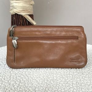 Brown Leather Tignanello Wallet in EUC